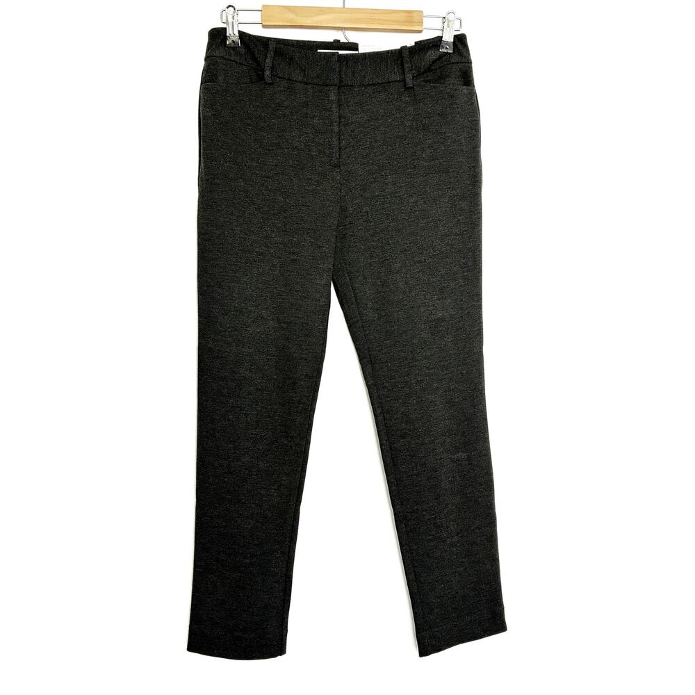 Liz Claiborne Emma Charcoal Heather Gray Slim Leg Ankle Pants NWT Womens 2